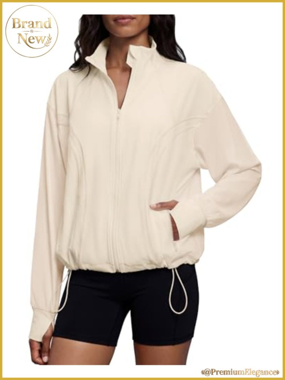 Lightweight Athletic Jacket Oversized Yoga Windbreaker